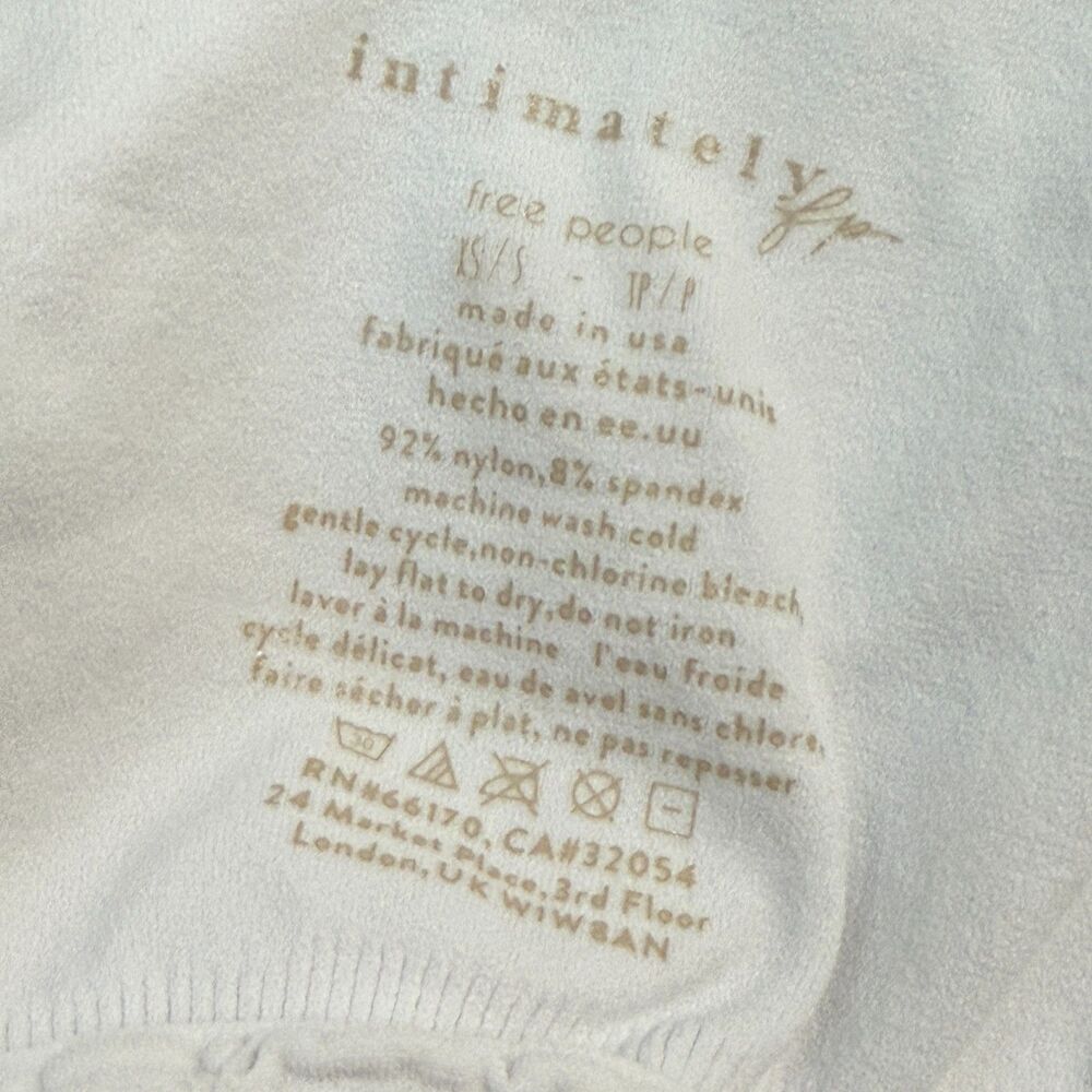 Free People Intimately V Neck Spaghetti Strap Tank White Size XS/S Casual - Picture 6 of 6